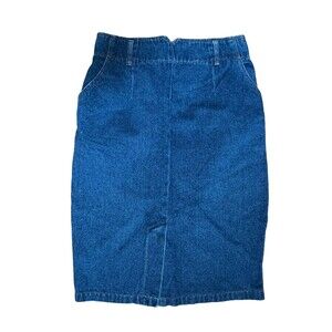 Vintage Shades Long Denim Jean Women's Skirt Sz 16 Style 1439- Made USA